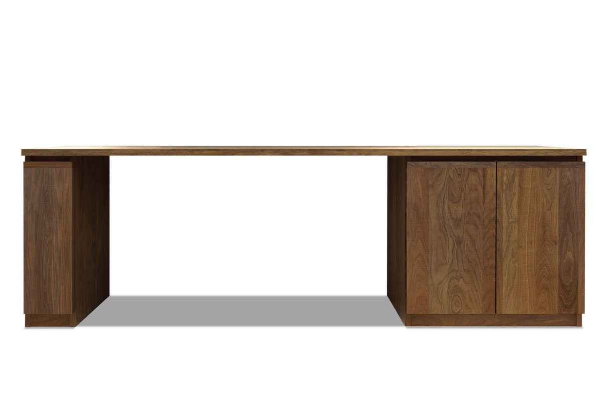 天板220+キャビネット70+キャビネット20左開き