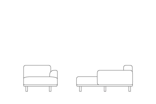 ワンアームカウチ 90