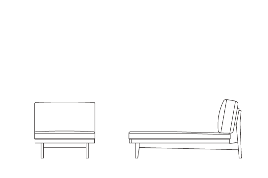 アームレスカウチ80