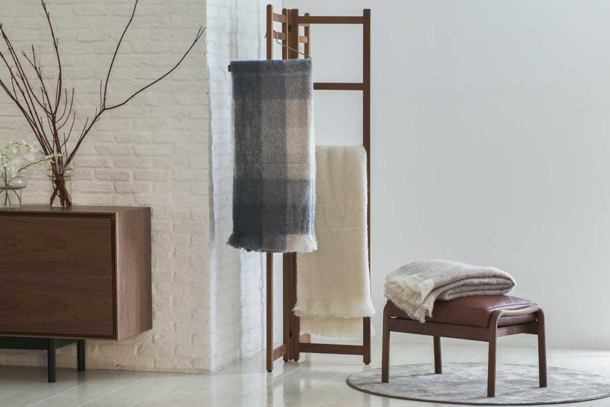 FOXFORD | Mohair Throw ERIGAL(mink)