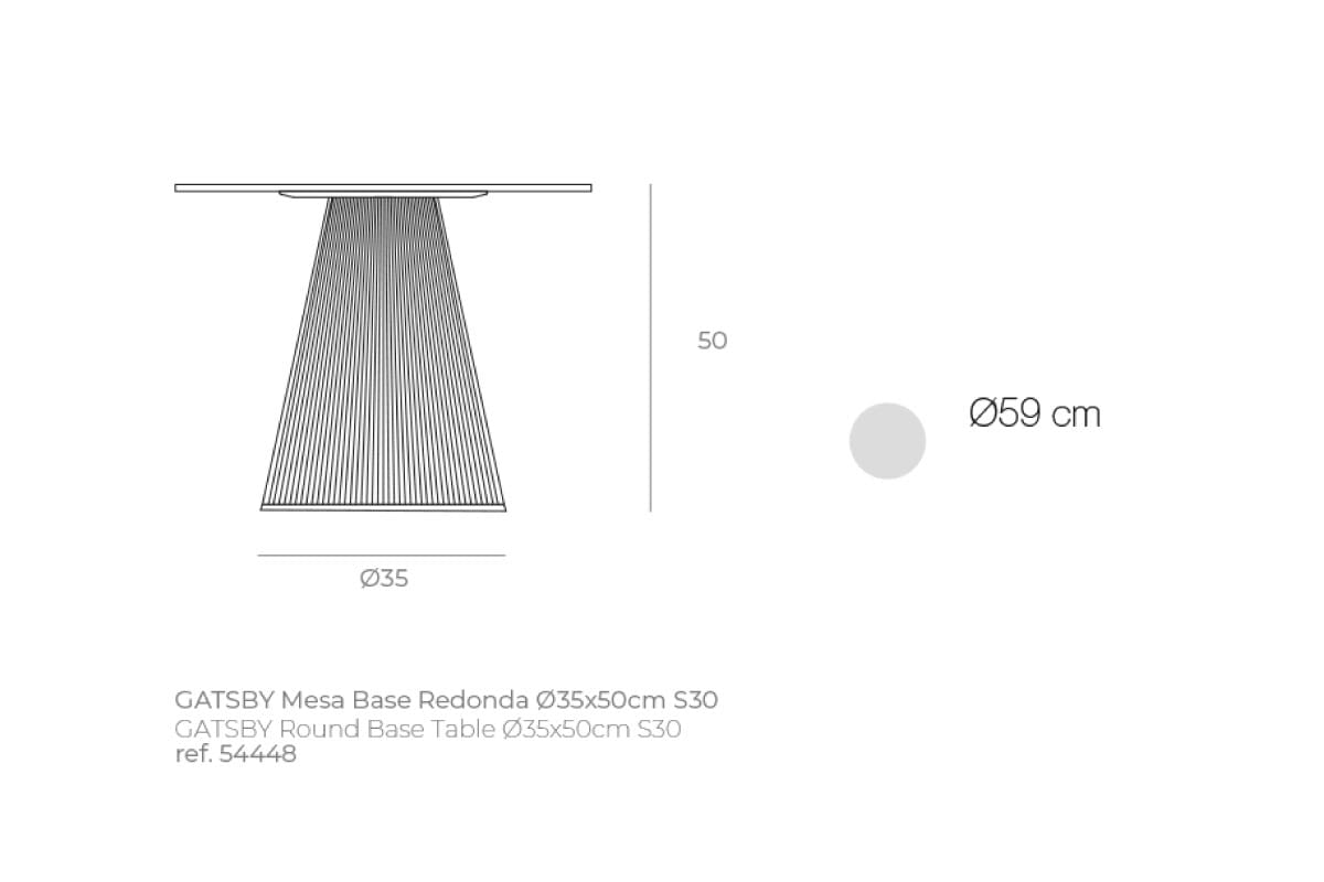 VONDOM | GATSBY LOW TABLE 54448/66125 Φ59×H51cm