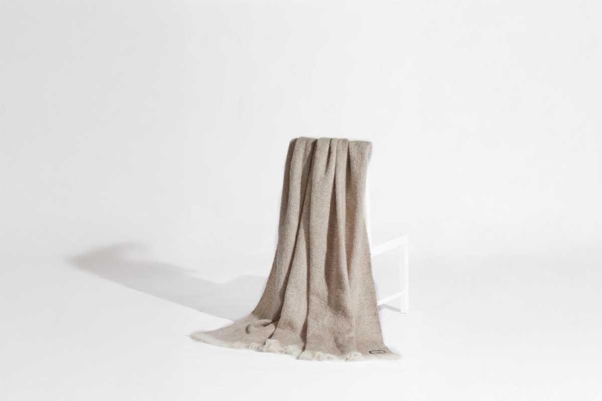 FOXFORD | Mohair Throw ERIGAL(mink)