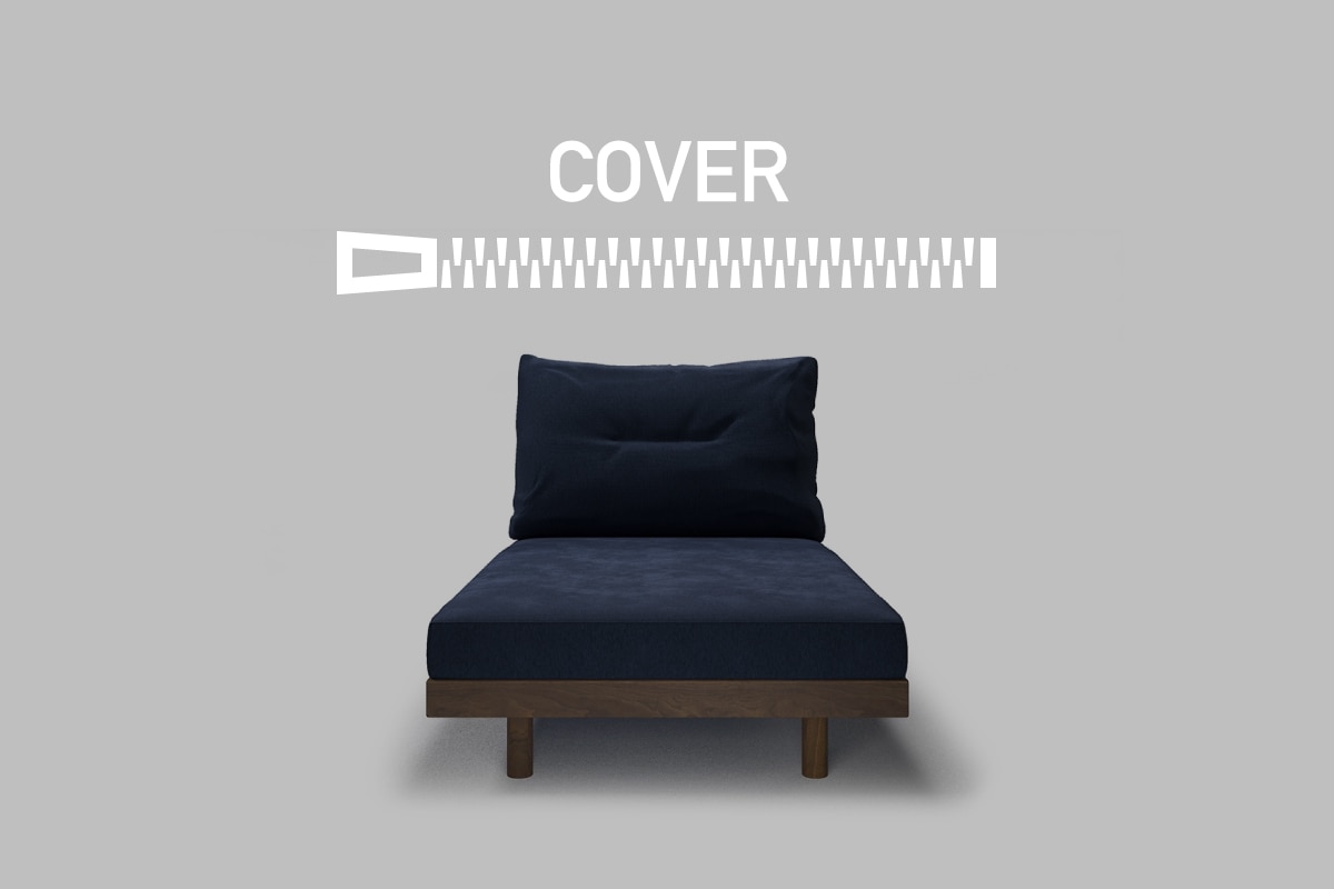 DANISH GRANDE SOFA COVER アームレスカウチ90