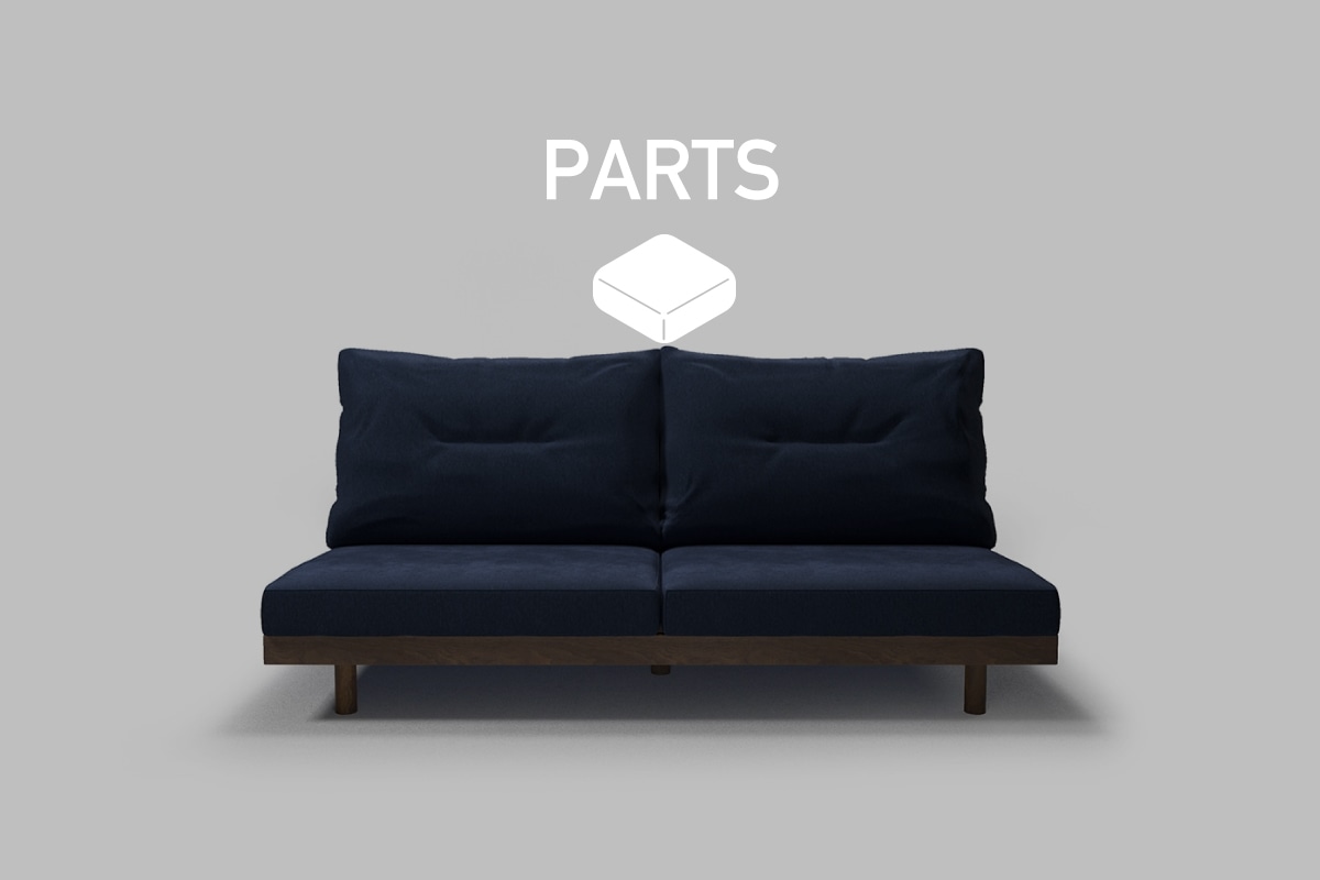 DANISH GRANDE SOFA CUSHION 3シーター180 背クッション中材（片側単品）