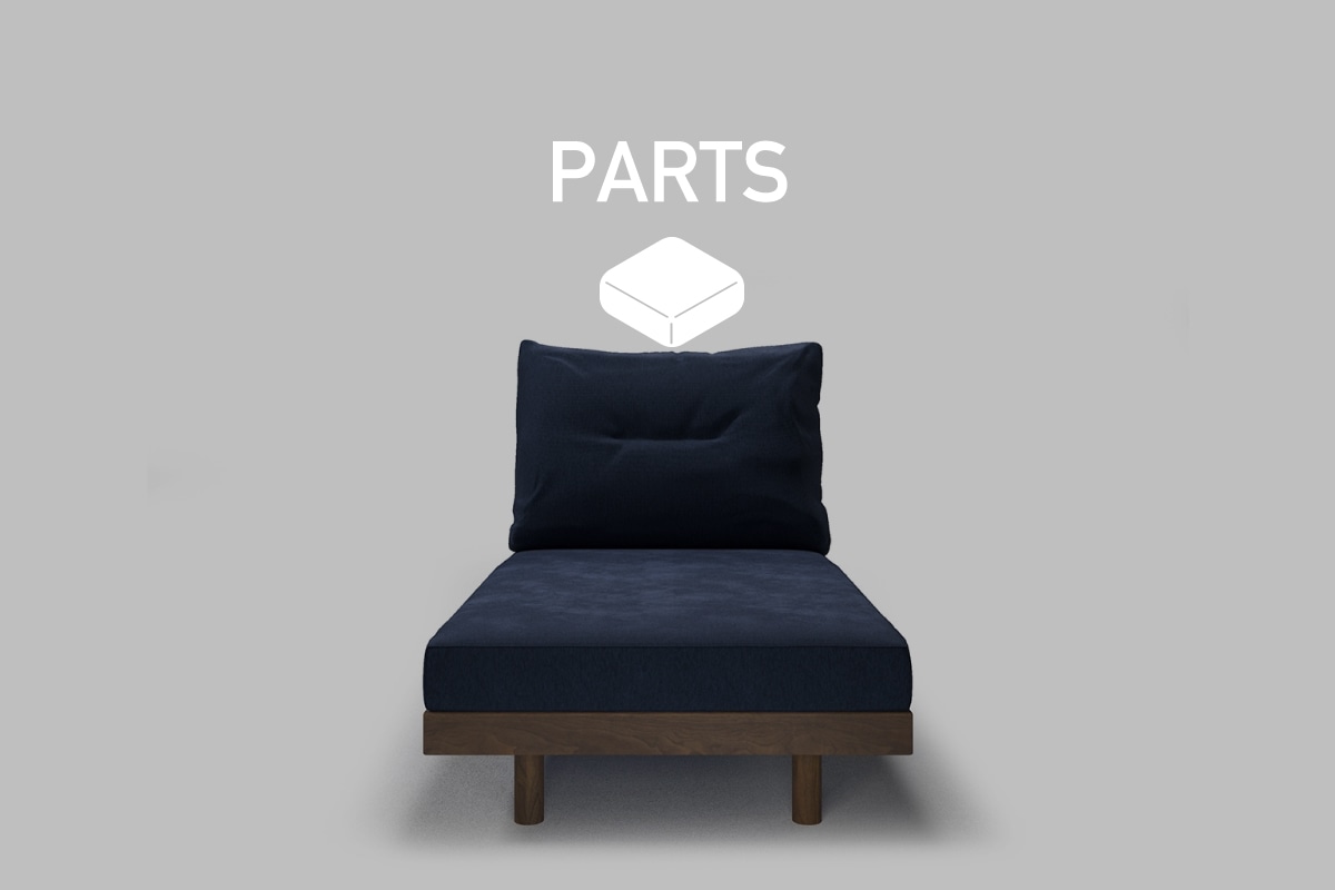 DANISH GRANDE SOFA CUSHION アームレスカウチ80 背クッション中材（単品）