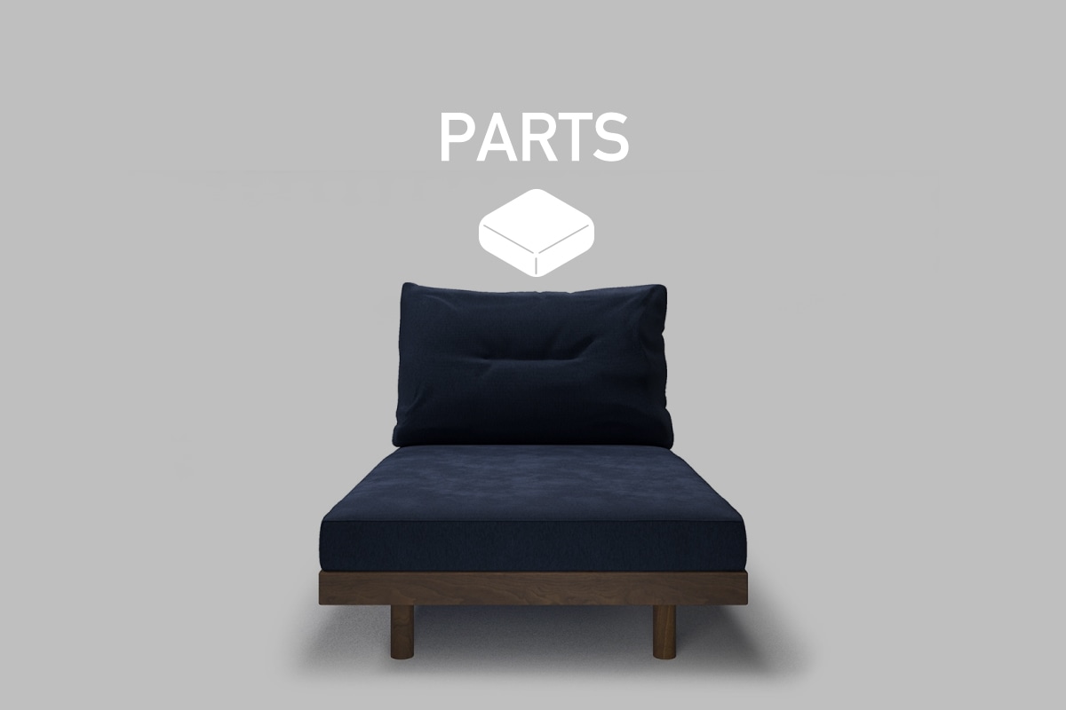 DANISH GRANDE SOFA PARTS アームレスカウチ90 背クッション中材（単品）