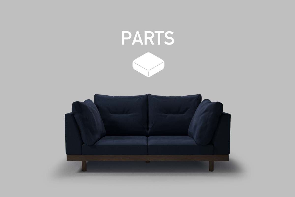 DANISH GRANDE SOFA CUSHION ダブルアーム2シーター175 背クッション中材（片側単品）