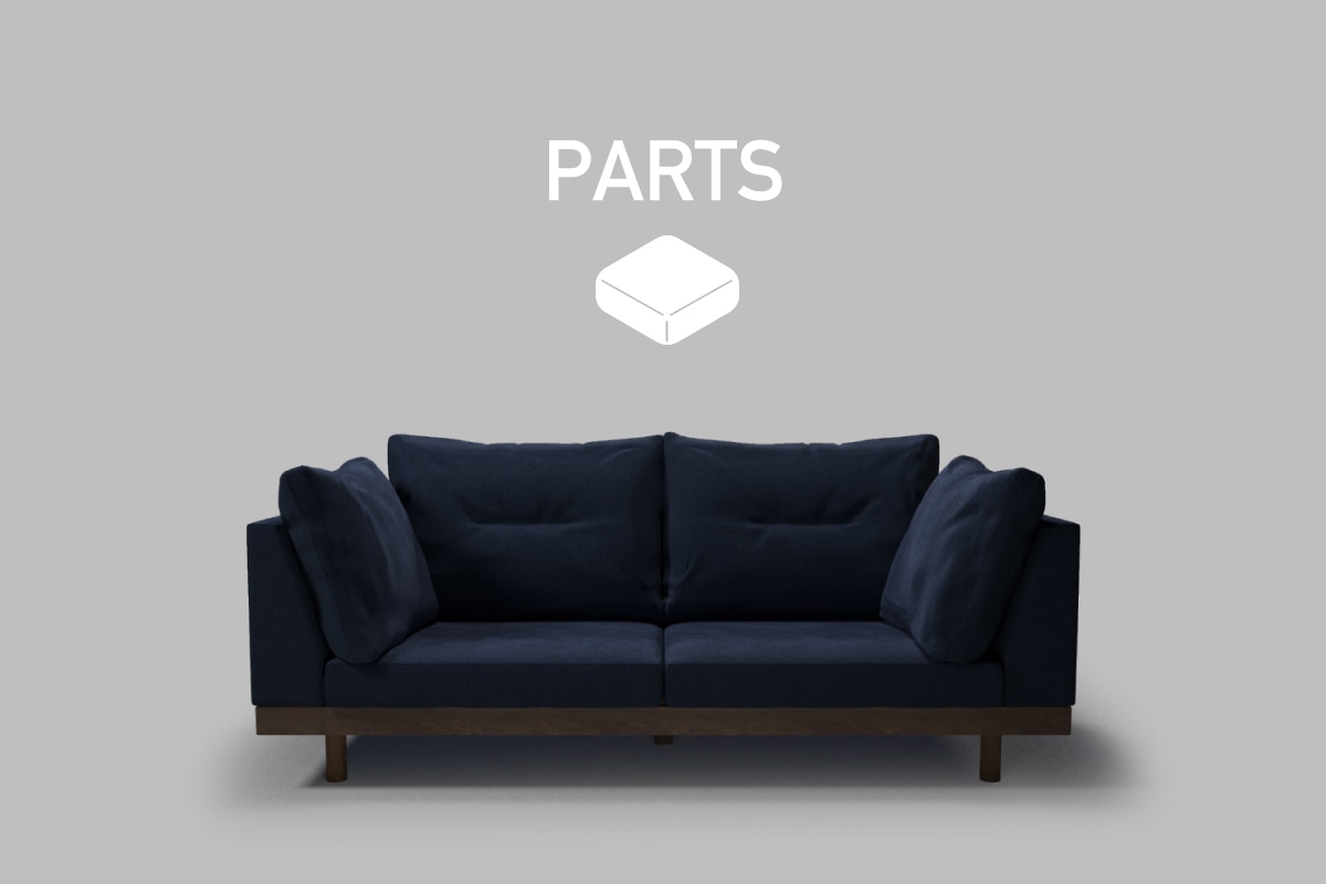 DANISH GRANDE SOFA PARTS ダブルアーム2シーター195 背クッション中材（片側単品）