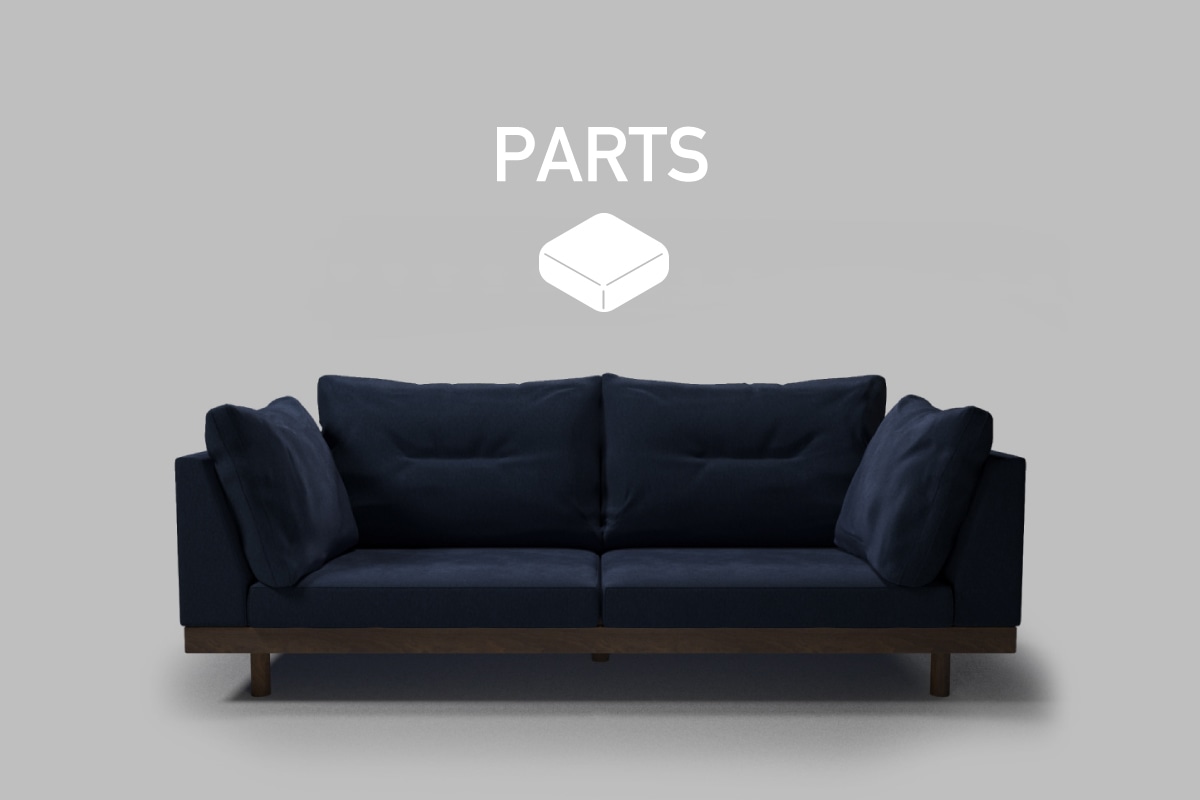 DANISH GRANDE SOFA PARTS ダブルアーム3シーター215 背クッション中材（片側単品）