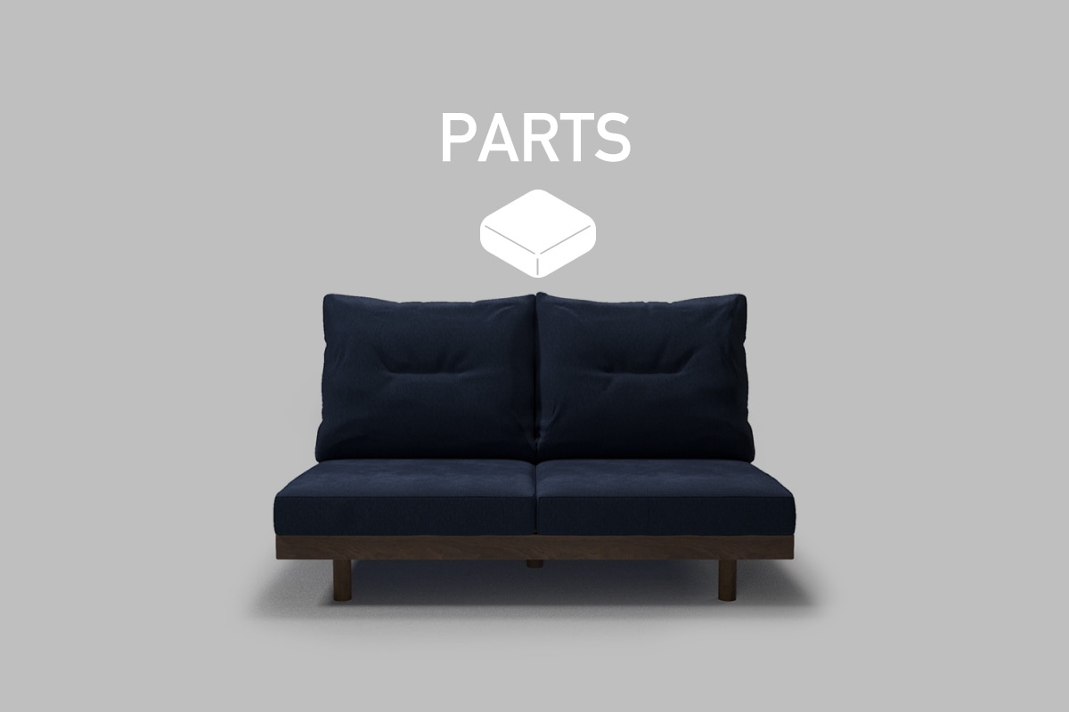 DANISH GRANDE SOFA PARTS 2 シーター140 座クッション中材（片側単品）