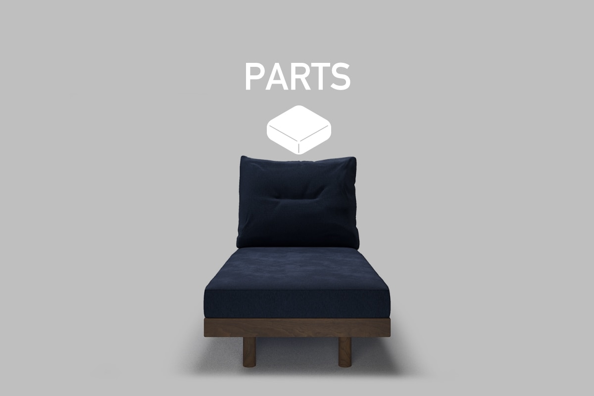 DANISH GRANDE SOFA PARTS アームレスカウチ70 座クッション中材（単品）