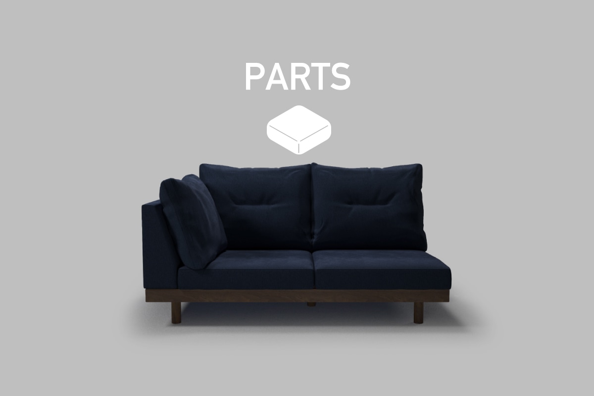DANISH GRANDE SOFA PARTS シングルアーム2シーター159 座クッション中材（片側単品）
