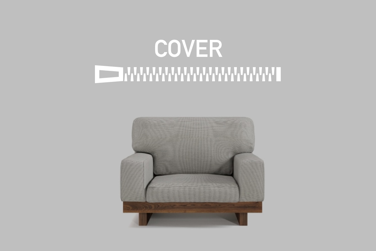 DANISH SOFA COVER アーム 1シーター90