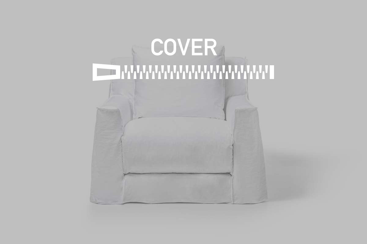 GERVASONI | LOLL 1 COVER 01アームチェア（W95xD102xH78）