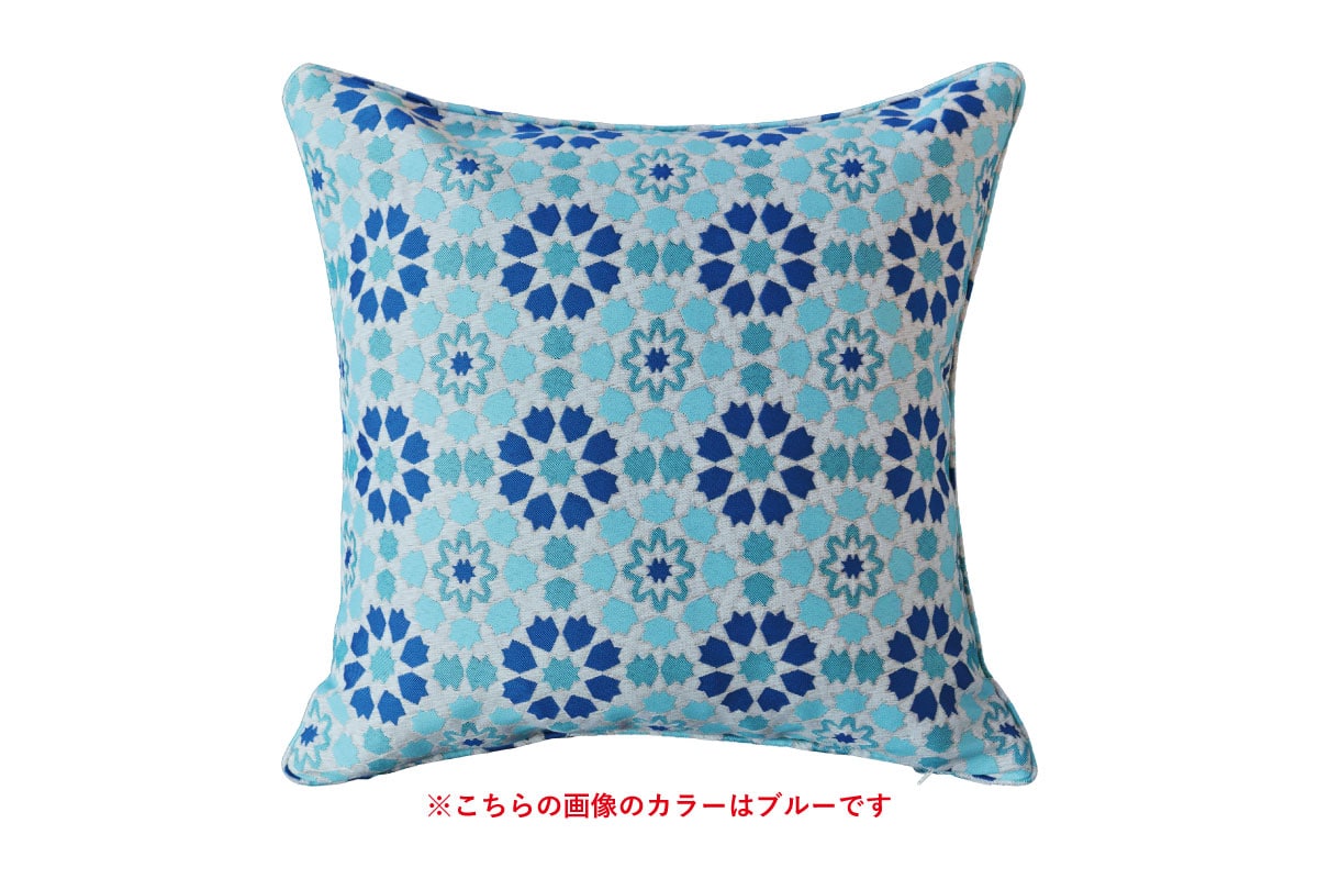 JAB ANSTOETZ FABRIC CUSHIONCOVER/MAJORELLE ネイビー