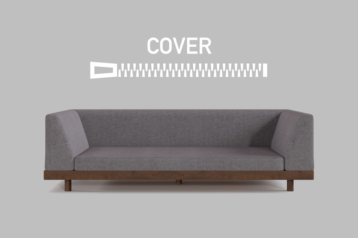 LAZY DANISH SOFA SEAT COVER シングルアーム 2 シーター 160