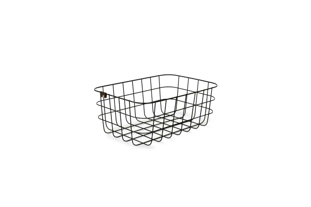 MOHEIM | WIRE BASKET black Sサイズ（幅37×高さ26×奥行き14.6cm）