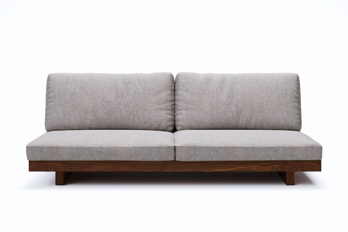 DANISH SOFA:デニッシュ ソファ張地： FLORUS シルバー