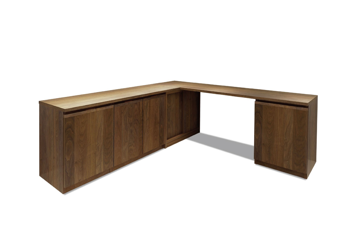 NOTE SYSTEM DESK SET 天板180+サイドトップ140.2+キャビネット70+キャビネット45×2+コーナースライド
