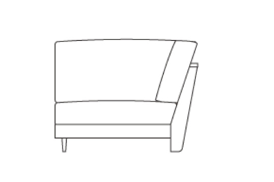 L ( 座って左側に肘 )